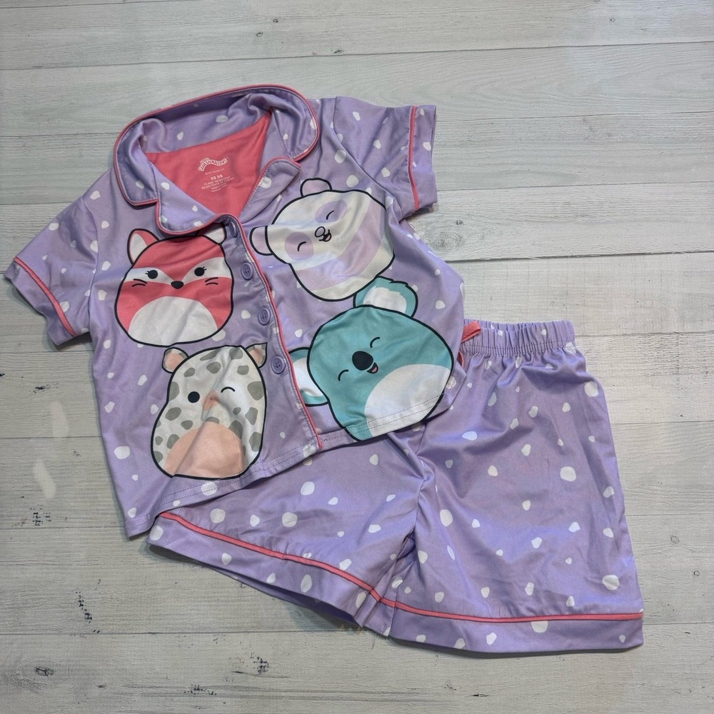 Squishmallows girls short‎ pajama set size 5/6